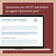 Load image into Gallery viewer, Investors | Interviewing a Real Estate Agent
